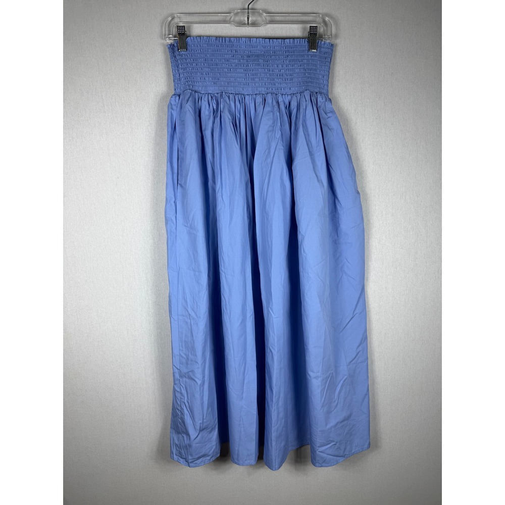 Banana Republic Smocked Waist Poplin Maxi Skirt Size Medium - Picture 2 of 6